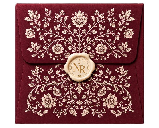 Royal wedding envelope with RA wax seal